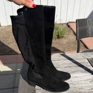 Marc Fisher Black Knee High Suede Boots